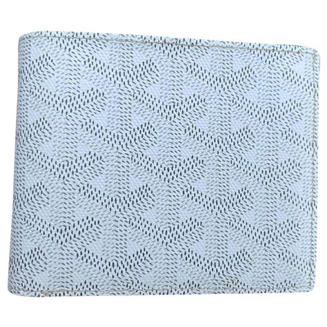 Goyard Portefeuille Victoire Cuir Blanc ref.581586.